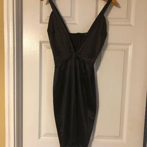 Tassel hem satin dress